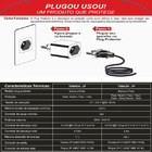 Plugue De Tomada Protetor 2 Pinos 20a Qpp02p | Preto